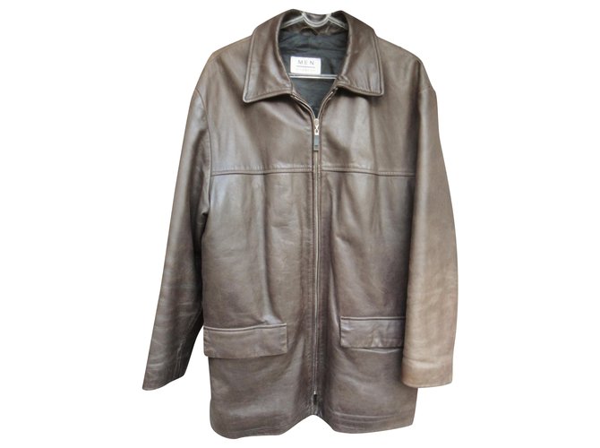 Givenchy Men leather jacket size M Brown  ref.207604