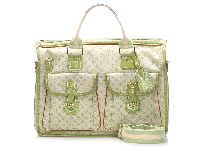 Cloth travel bag Louis Vuitton Green in Cloth - 23084883