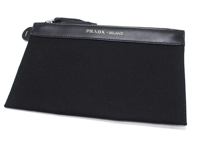 Prada canvas 2024 pouch