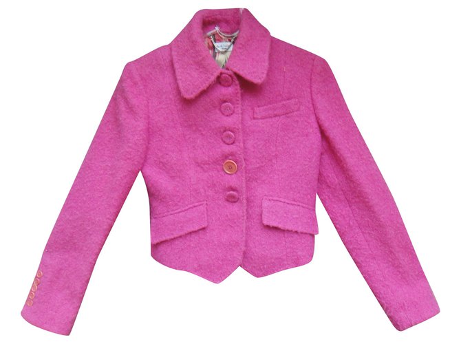 Paul Smith Blue Paul Smith Wolle & Mohair T Jacke 40 Pink Polyamid  ref.208128