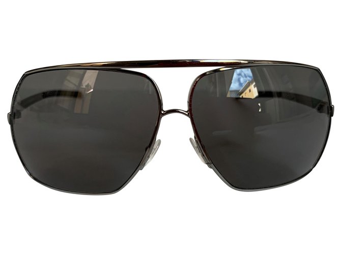 Yves Saint Laurent Óculos de sol metail aviator prata Hardware prateado Metal  ref.208187