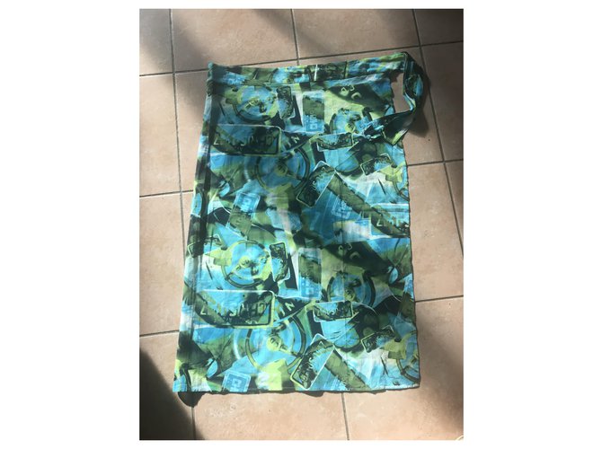 Dior Trajes de baño Azul Verde Algodón  ref.208311
