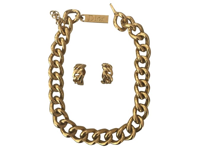Dior Conjuntos de joalharia Dourado Metal  ref.208329