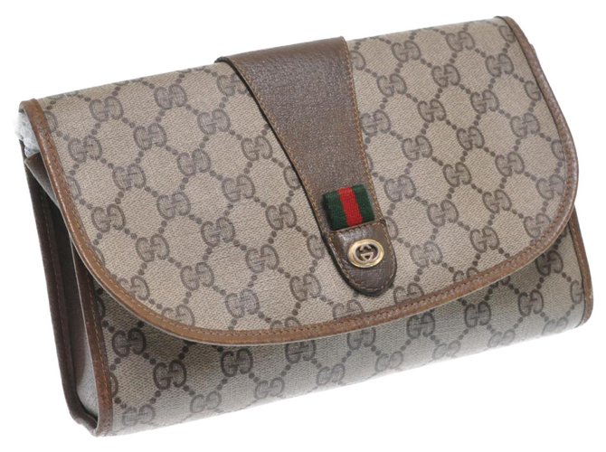 Gucci Clutch bag Beige Cloth  ref.208439