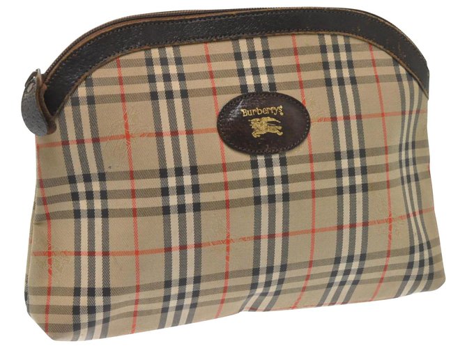 Burberry clutch bag Beige Cloth  ref.208474