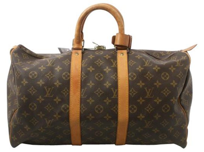 Louis Vuitton Keepall 45 Brown Cloth  ref.208484