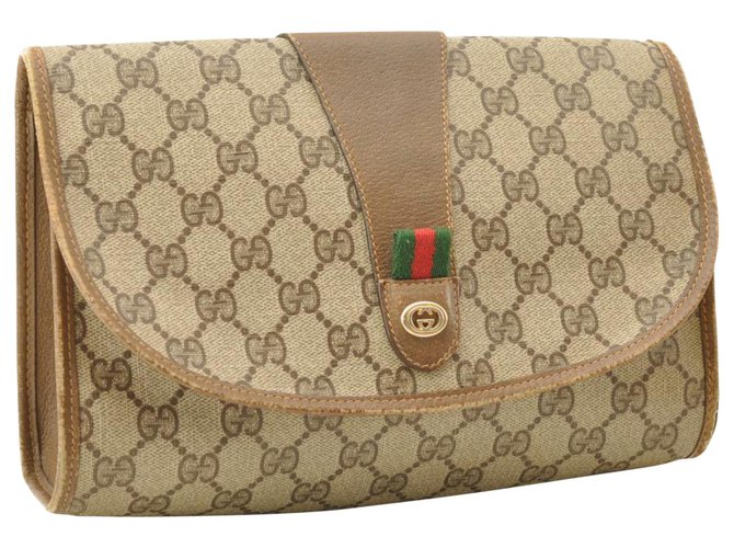 Gucci Clutch bag Beige Cloth  ref.208496
