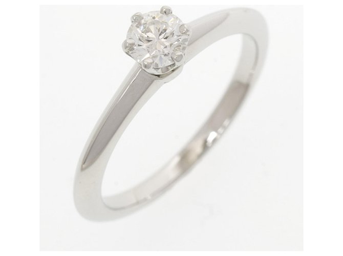 Autre Marque Anillo de diamantes de plata Tiffany Metal Platino  ref.208549