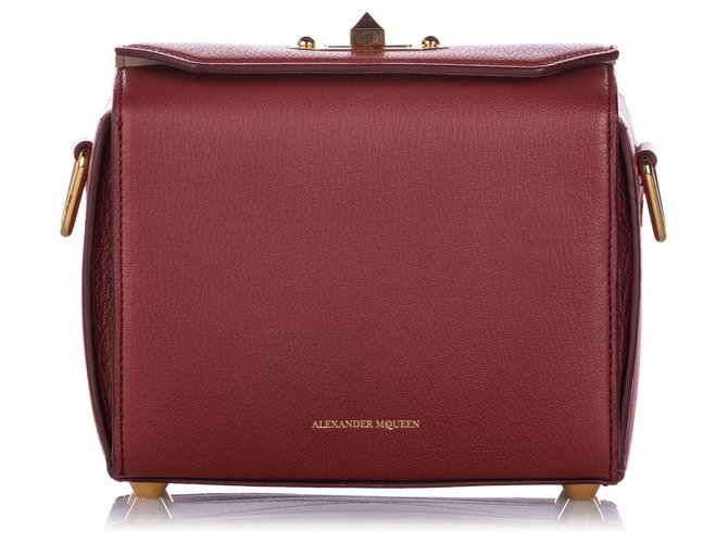Alexander McQueen Red Box 19 Leather Crossbody Bag Goatskin  ref.208629