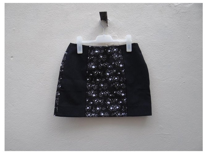 Balenciaga Skirts Black White Cotton Polyester Linen Polyamide  ref.208717
