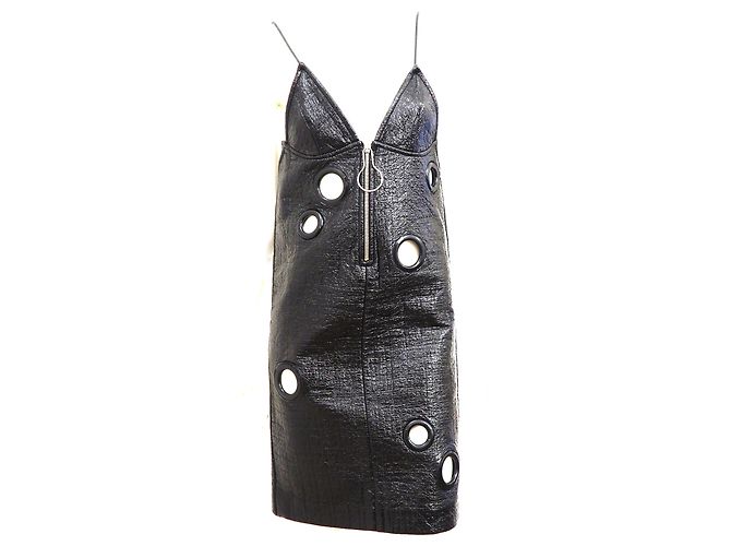 Vestido negro recortado Bally