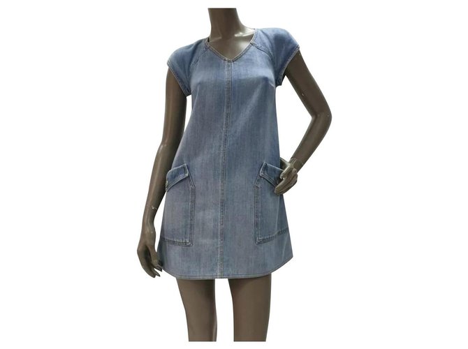 CHANEL Denim Mini dress  Blue  - Joli Closet