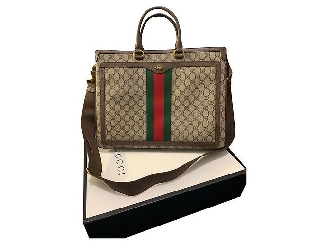 Gucci Ophidia GG Briefcase Brown