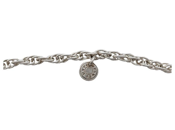 Lunga collana Hermès in argento.  ref.208824