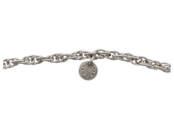 Lunga collana Hermès in argento.