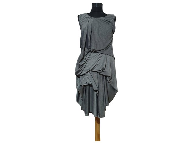 Cos Dresses Grey Polyester Elastane  ref.208934