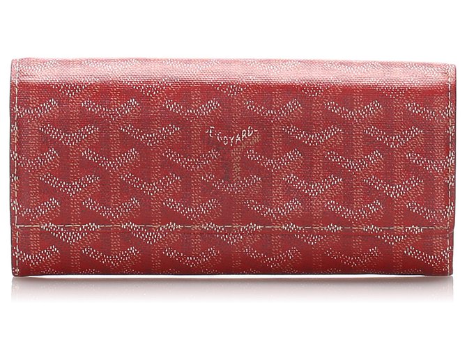 Goyard Red Goyardine Varenne Long Wallet Multiple colors Cloth