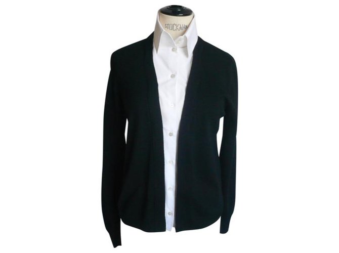 CHANEL Casaco de lã e blusa removível com botões T38 Multicor Algodão  ref.209043