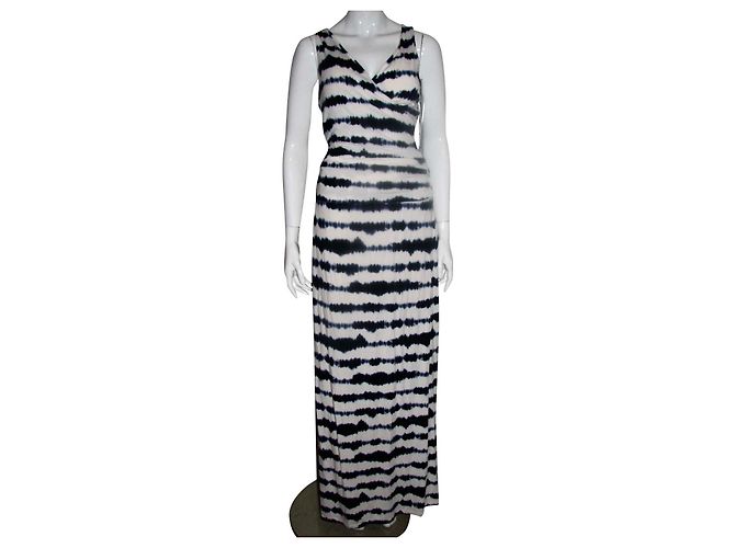 Autre Marque Torten-Sammlung, brandneues Maxikleid Schwarz Weiß Blau