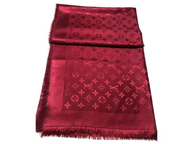 Scialle Louis Vuitton monogram rosso