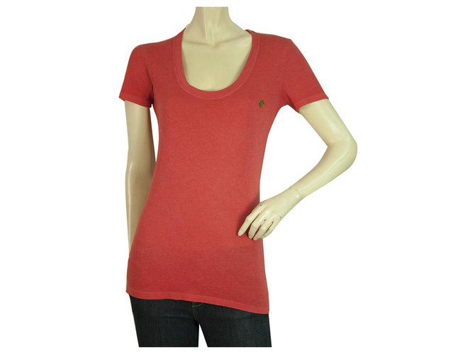 Dsquared2 D2 Deep Pink  Womans Short Sleeve  Long T-Shirt Top - Size S Cotton  ref.209255