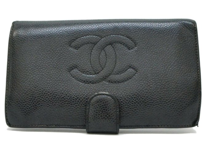 Black Lambskin Leather Chanel Wallet ref.926109 - Joli Closet