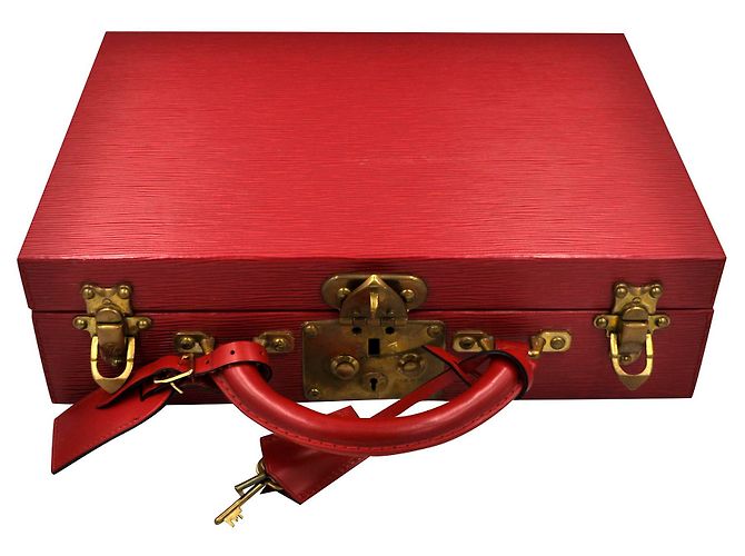 Louis Vuitton Schmucketui Red Epi Leder Rot