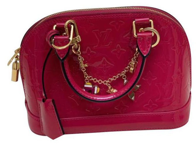 Alma Louis Vuitton Handtaschen Pink Lackleder  ref.209357