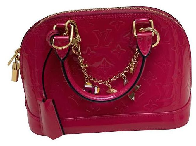 Louis Vuitton Alma BB Monogram Vernis Couro Verniz Rosa