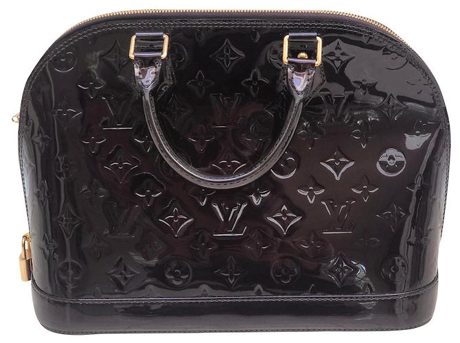 Louis Vuitton Alma PM Monogram Vernis Cuir Verni Rouge Amarante Bordeaux