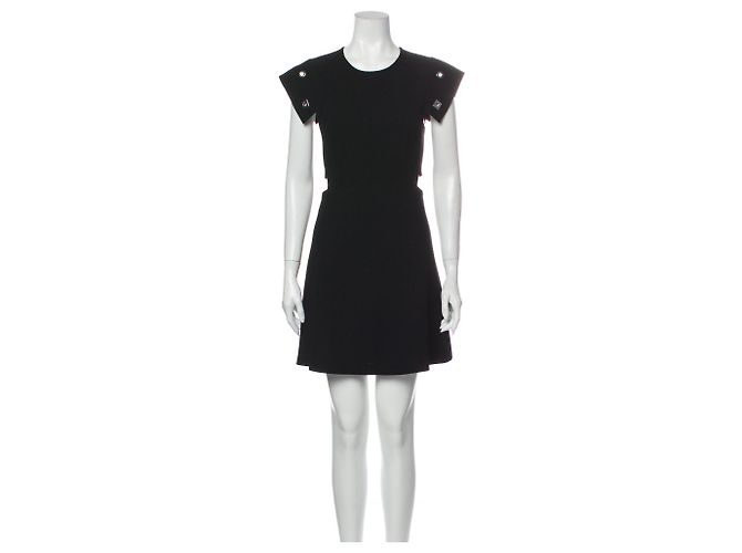 Sandro cut out dress with studs Black