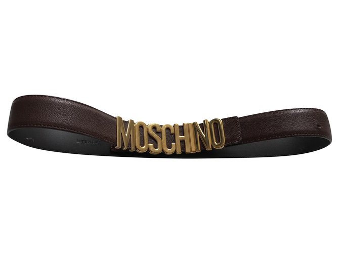 moschino belt brown