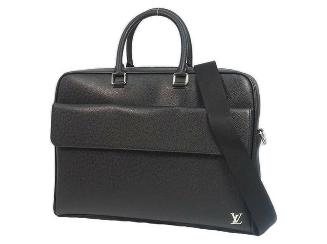 Louis Vuitton Alex pasta Mens saco de negócios M30440 Preto( Ardoise)  ref.209519