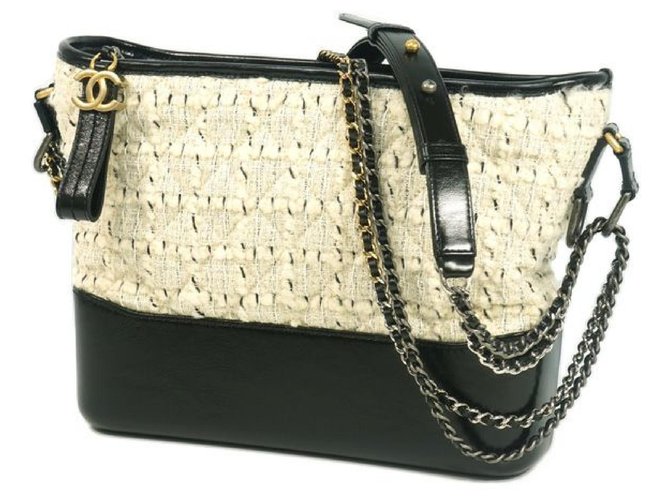 CHANEL Gabrielle de Hobo bag Womens shoulder bag A93824 ivory x black Cream  Pony-style calfskin Tweed ref.209631 - Joli Closet