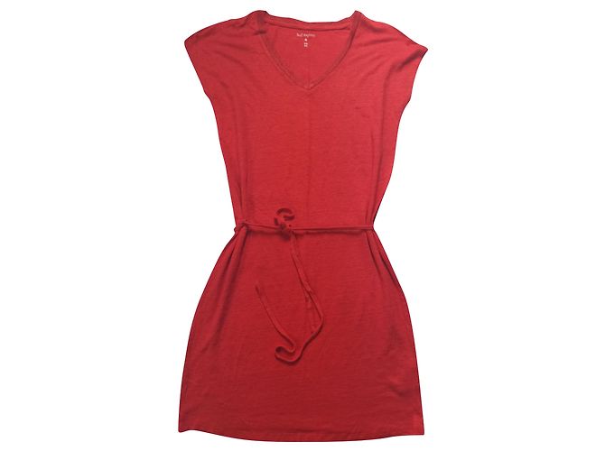 Autre Marque Sud Express Leinenkleid Orange XS