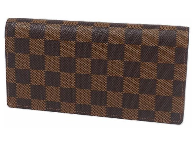 Louis Vuitton Long Wallet Damier Ebony UNISEX Leather Cloth ref.150379 -  Joli Closet