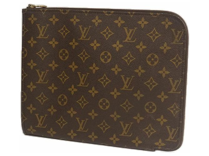 Louis Vuitton Poche Documents Mens zweite Tasche M.53457 Leinwand  ref.209745
