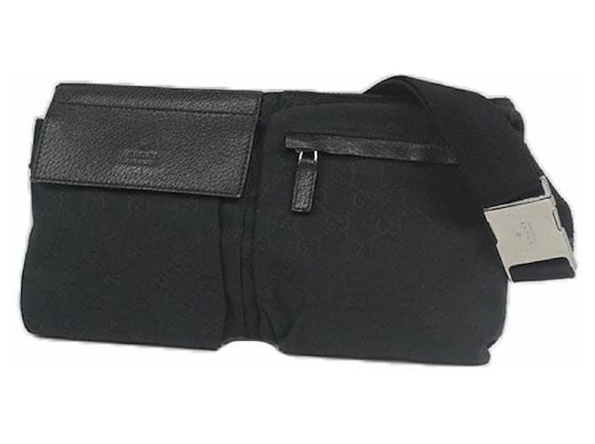 Gucci Mens Waist bag 28566 black Leather  ref.209768