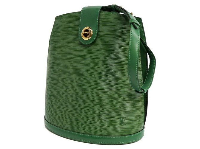 Louis Vuitton Cluny Bolsa de ombro para mulher M52254 verde Couro  ref.209810