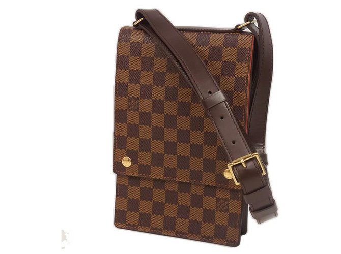 Louis Vuitton Portobello Shoulder Bag Brown Leather for sale