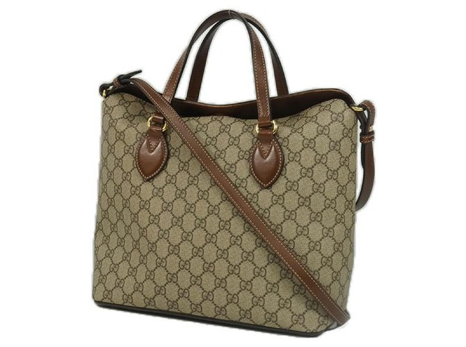 Gucci 2-Way Leather Tote Shoulder Bag