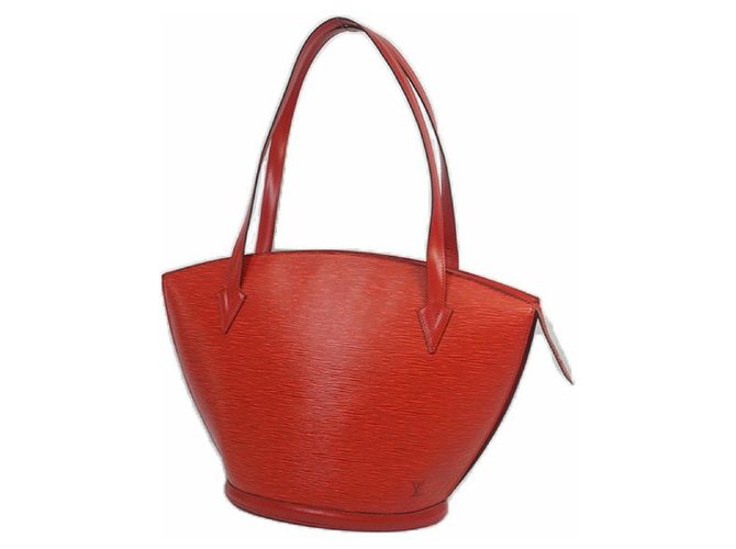 Louis Vuitton St.. Jaques Shopping Damen Einkaufstasche M.52267 kastilisches Rot Leder  ref.209864