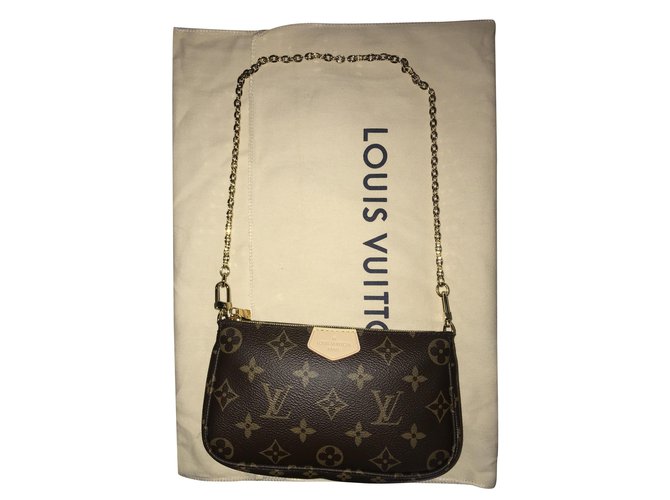 Louis Vuitton Multi pochette accessoires Brown Cloth ref.209889