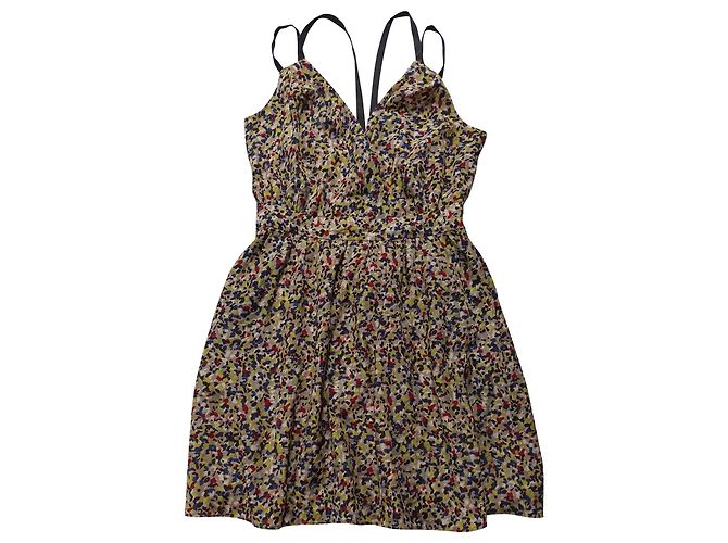 Bcbg Minikleid mit tiefem Ausschnitt mehrfarbig Polyester Mehrfarben