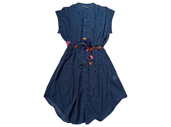 Blusa Antik Batik in cotone blu navy