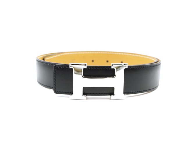 silver hermes belt