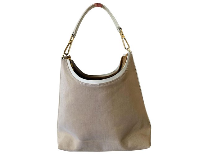 Tosca Blu Handbags Beige Leather  ref.209991