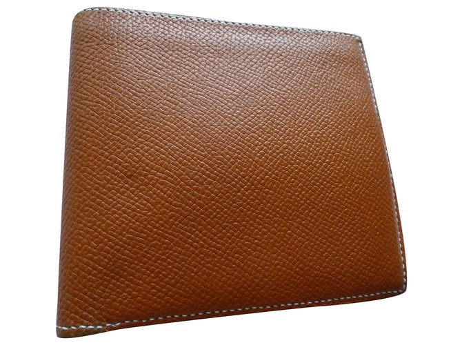 Hermès Wallets Caramel Leather  ref.210153