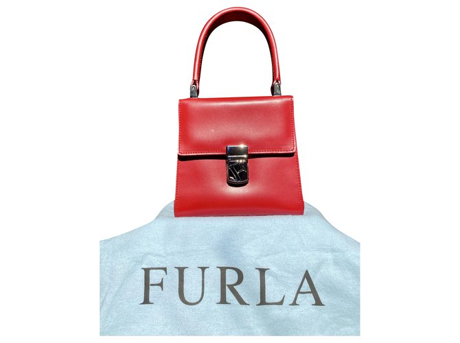 Furla, Handbag Red Leather  ref.210154