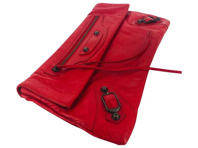 Balenciaga city Red Leather  ref.210306